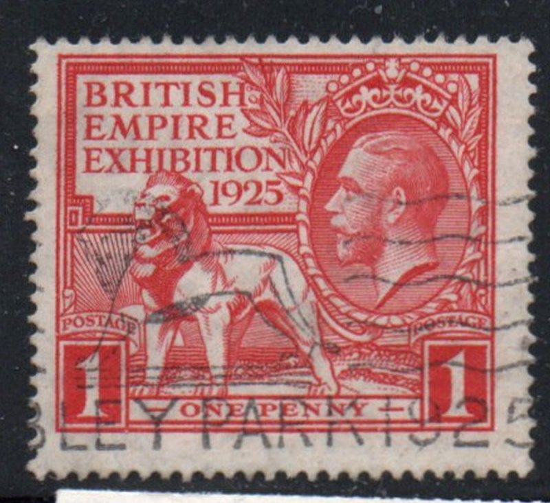 Great Britain Sc 203 1925 1d  G V & Empire Exhibition stamp used