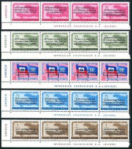 Haiti 442-443,C136-C138 strips/4,MNH. Declaration of Human Rights,1958.