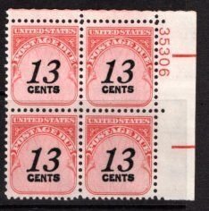 Scott J103 MNH Plate Block of 4