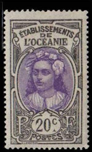 POLYNESIA 1913-15 20C MNH**