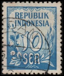 Indonesia 373 - Used - 10s Numeral (Perf 12.5) (1951)