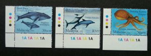 *FREE SHIP Marine Life VI  Malaysia 2004 Whale Dolphin Octopus stamp color) MNH