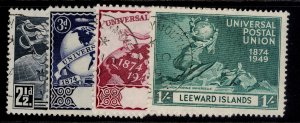 LEEWARD ISLANDS GVI SG119-122, anniversary of UPU set, FINE USED. Cat £11.