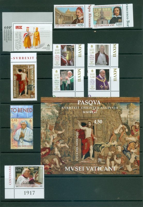 Vatican City 2017 Compete MNH Year Set