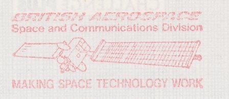 Meter cut GB / UK 1987 British Aerospace - Satellite