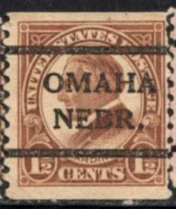 US Stamp #598x41 - Warren G. Harding Regular Coil Issue 1923 Precancel