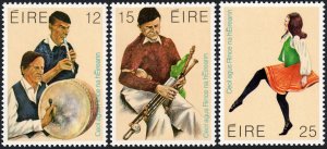 Ireland #684-686 MNH - Folk Music Dance (1980)