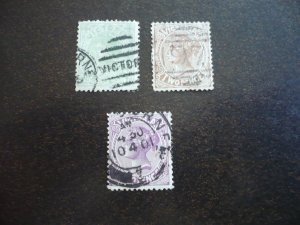 Stamps - Victoria - Scott# 141-143 - Used Part Set of 3 Stamps