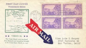 802 3c VIRGIN ISLAND FDC - 51681