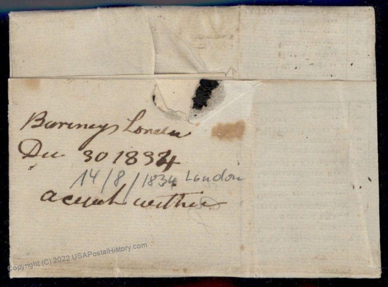 England Britain 1834 Kennebunk Maine USA Transatlantic SS Britannia Stampl 77680