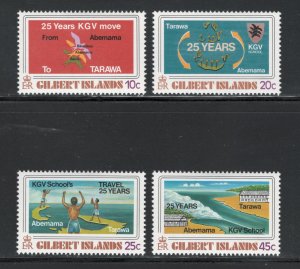 Gilbert Islands 1978 25th Anniversary of Return of School Scott # 313 - 316 MH