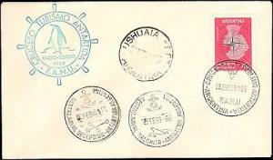 1959 ARGENTINA CACHET FOR ANTARCTIC TOURISM + SPECIAL CAN...