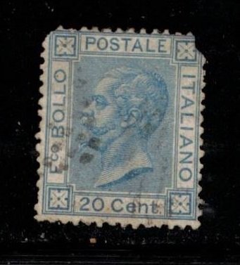 ITALY Scott # 35 Used - King Victor Emmanuel II Damaged CV $300.00