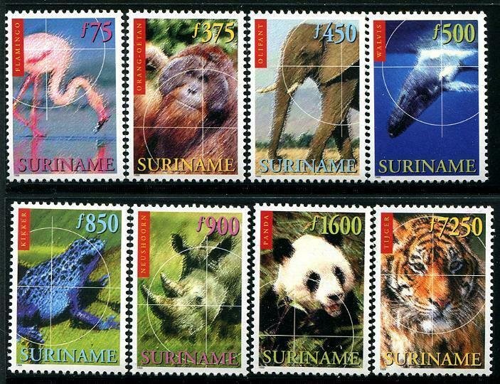 HERRICKSTAMP SURINAME Sc.# 1182-89 Mint NH Animals Stamps