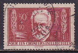 France 1936 Sc B51 Portrait Poet Writer Victor Hugo Semi-postal Stamp Used