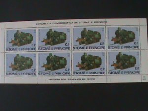 ​ST,THOMAS-SC#688 HENSCHEL-PORTUGAL LOCOMOTIVE TRAIN MNH-SHEET VF-LAST ONE