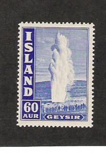 ICELAND Scott 250 F Mint 60 Aur Geyser 2013 CV $9.75