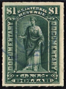 R173 $1.00 Documentary Stamp (1898) Used