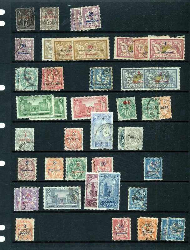 French Maroc Tanger Airs Dues Used Collection Aprx 220 Items AED 662