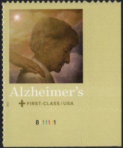 SC#B6 (58¢ & 11¢) Alzheimer's Disease Semi-Postal Plate Single (2017) SA
