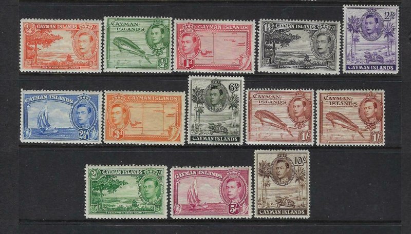 CAYMAN ISLANDS SCOTT #100-111 1938-43 GEORGE VI PICTORIALS SET MINT NH/LH