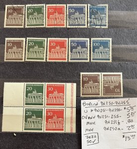 Berlin #9N251-9N255 Study- SCV=$13.40