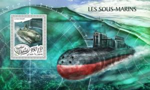 Djibouti - 2018 Submarines on Stamps - Stamp Souvenir Sheet - DJB18103b