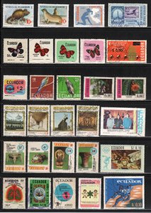 Ecuador ~ Lot of 149 Different Stamps ~ Mostly all Used in Fair Good Condition