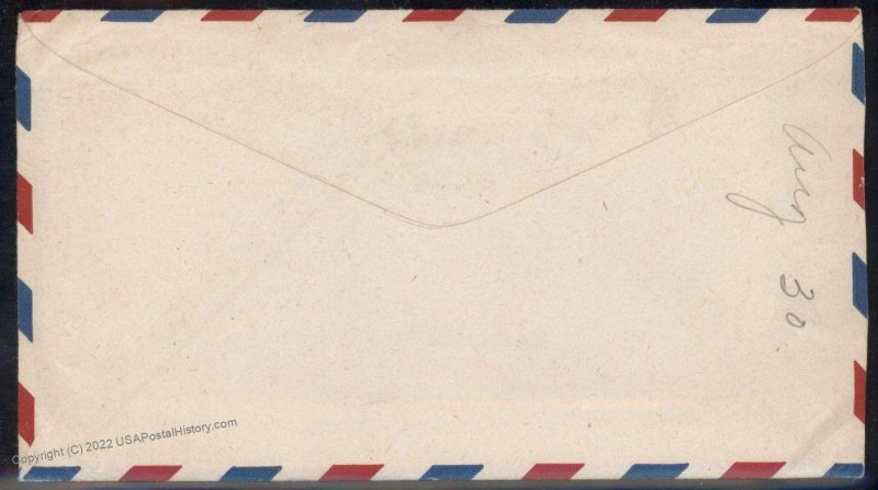 USA WWII APO Airmail Military Mail Cover 93791