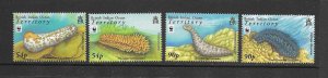 BRITISH INDIAN OCEAN TERRITORY #361-4  SEA CUCUMBERS   MNH