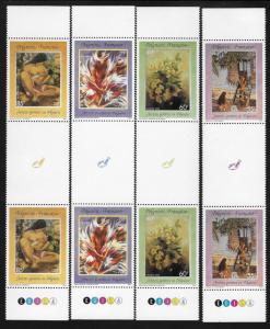 FRENCH POLYNESIA SC# 606-9 GUTTER PR  VF/MNH 1992