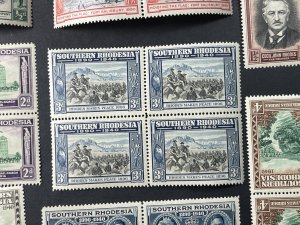 SOUTHERN RHODESIA # 56-63-MINT/NEVER HINGED--COMPLETE SET OF BLOCKS OF 4--1940