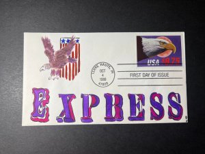 1988 USA First Day Cover FDC Terre Haute IN No Address Eagle Express Mail 39
