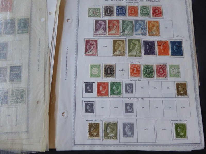 Netherlands and Colonies 1913-1914 Stamp Collection on Album Pages​