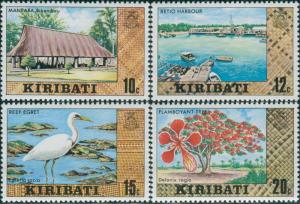 Kiribati 1980 SG125-128 Building Harbour Bird Tree MNH