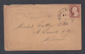 US #11A   3c Washington on EDGARTOWN cover   cv$17.50