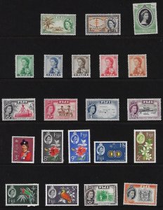 GILBERT & ELLICE ISLANDS 1954 64 COLLECTION OF 41 QUEEN ELIZABETH ISSUES TO £1