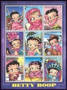 Grenadines - 2001 - Betty Boop - Sheet of 9 Stamps - Scott #2304 - MNH