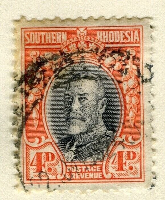 SOUTH RHODESIA; 1931 early GV type fine used 4d. value