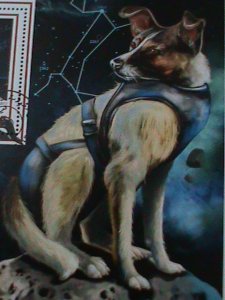 ​MALDIVES-2017 SC# 3989-60TH ANNIV: 1ST SPACE DOG LAIKA-IN SPACE CTO SHEET VF