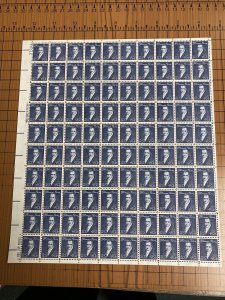 1292 .40 Thomas Paine MNH SHEET Of 100.  Shiny Gum. Dry Printing.