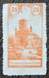 Poland, local tax stamp from Zarki Zarkach. 1918. New, hinged. Mi-9.