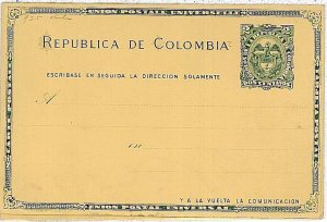 15340 - COLOMBIA - POSTAL STATIONERY DOUBLE CARD - EAGLES BIRDS-