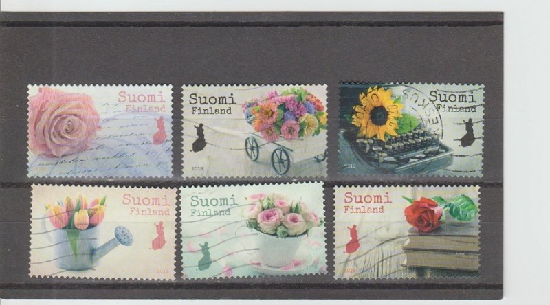 Finland  Scott#  1587a-1587f  Used  (2019 Flowers)