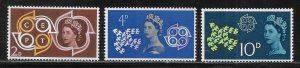 Great Britain 382-384 1961 Europa set MNH