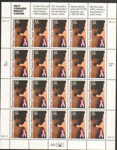 US #3081 Mint Sheet Breast Cancer Awareness 