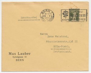 Cover / Postmark Switzerland 1931 HYSPA - First Swiss Exhibition for Health and 