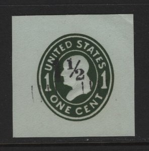 U493 XF unused cut square with nice color cv $ 100 ! see pic !