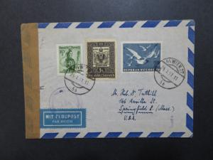 Austrian 1951 Censored Airmail Cover to USA - Z8517