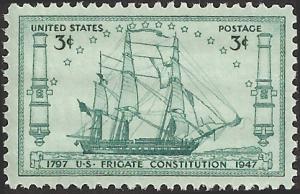 # 951 MINT NEVER HINGED U.S. FRIGATE CONSTITUTION